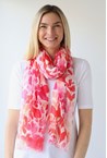 BURST SCARF - red mix